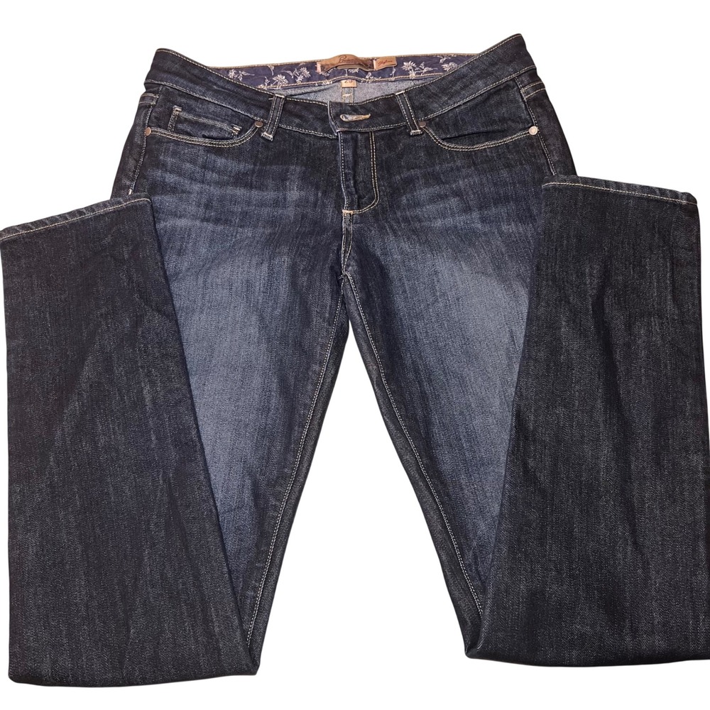 Paige Premium Denim Skyline Skinny Jeans Dark Wash Indigo Blue Size 29‎